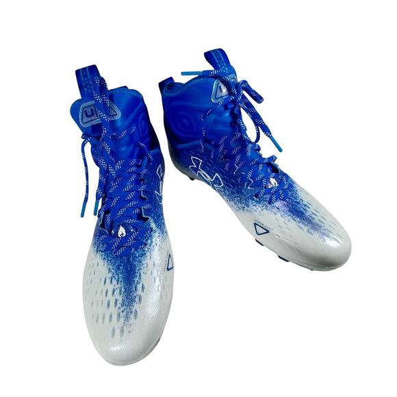 NWT@$130! UNDER ARMOUR SPOTLIGHT LUX MC 2.0! GRADIENT BLUE/WHITE, BOXED! SZ 11 - Picture 3 of 12